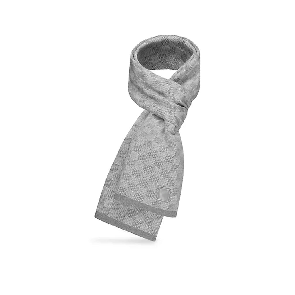 Mens Grey Chequered Scarf "VL"