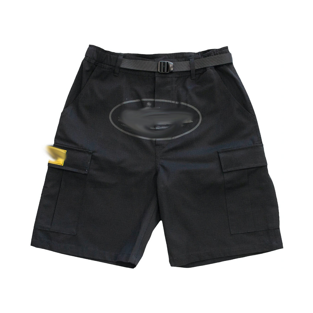Mens Cargo Triple Black Shorts "Crt*z"